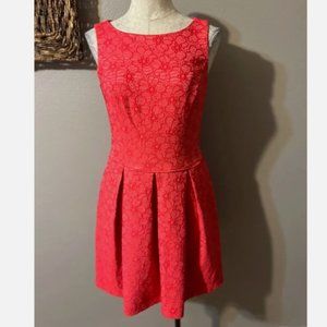 Coral Pink American Living Flower Print Dress